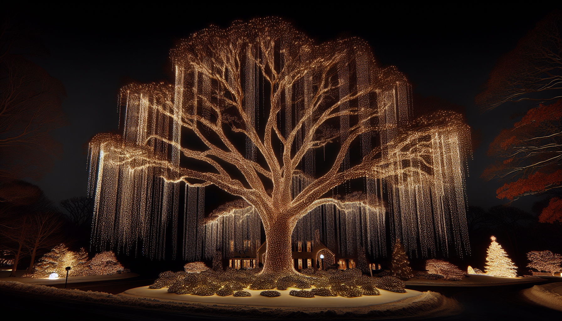 Elevating Your Holiday Lighting with Cascading Tree Displays