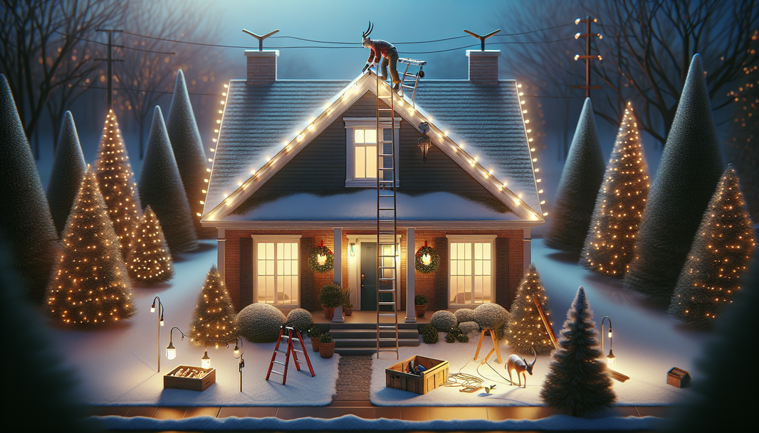 How to install Christmas Lights on a steep roof