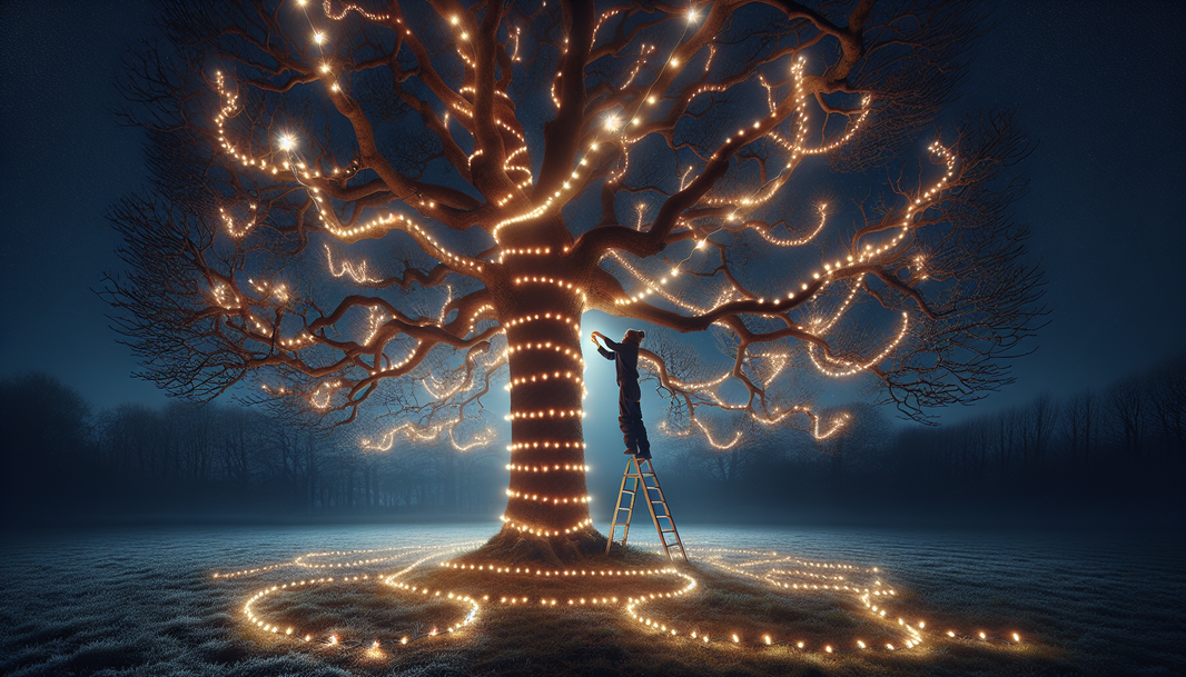 How to Perfectly Wrap Your Trees with LED Mini Lights