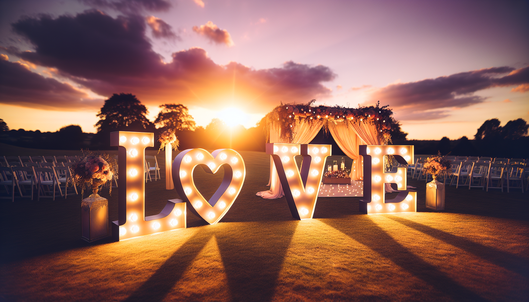 Lighting Up Your Wedding with Marquee Letters