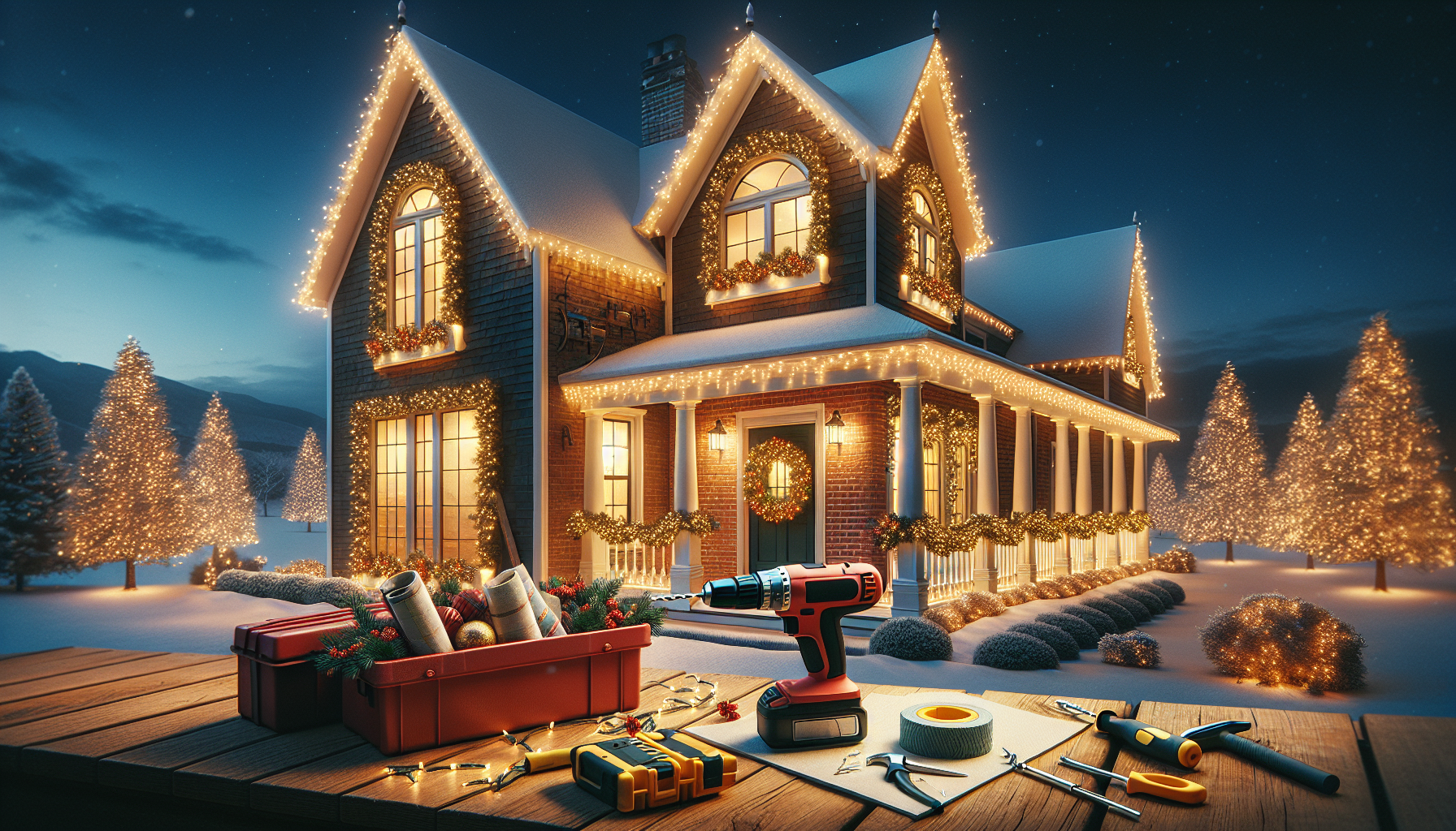 How to Hang Christmas Lights Around Windows