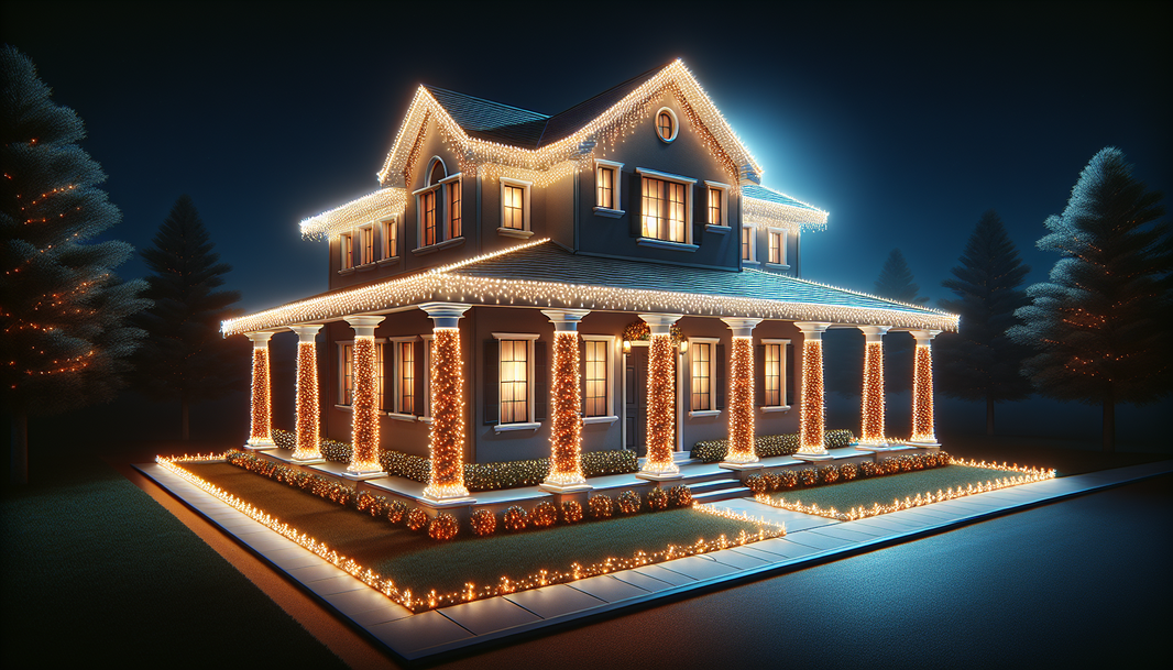 How to Install Christmas Lights: Wrapping Mini Lights on Pillars