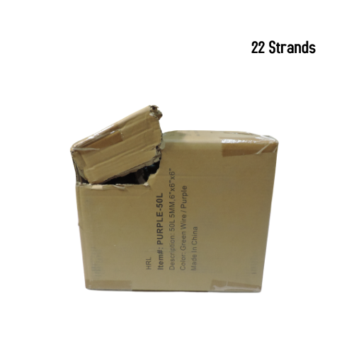 Mini Lights - 5mm 6 inch spacing / 50L Purple (Incomplete Case) FINAL SALE