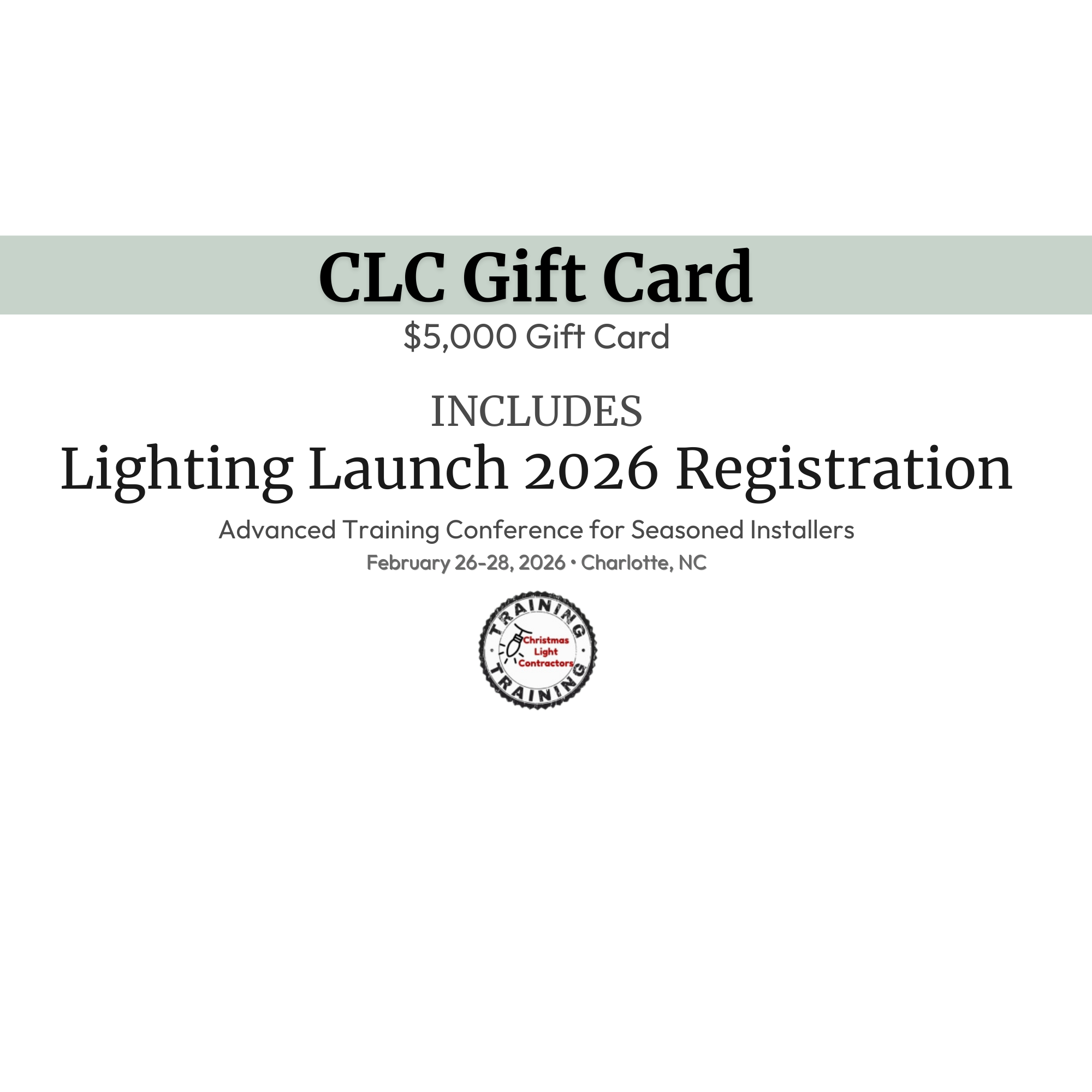 $5000 Gift Card +FREE Lighting Launch 2026 Registration with (ADD a Guest Option) Feb 26-28
