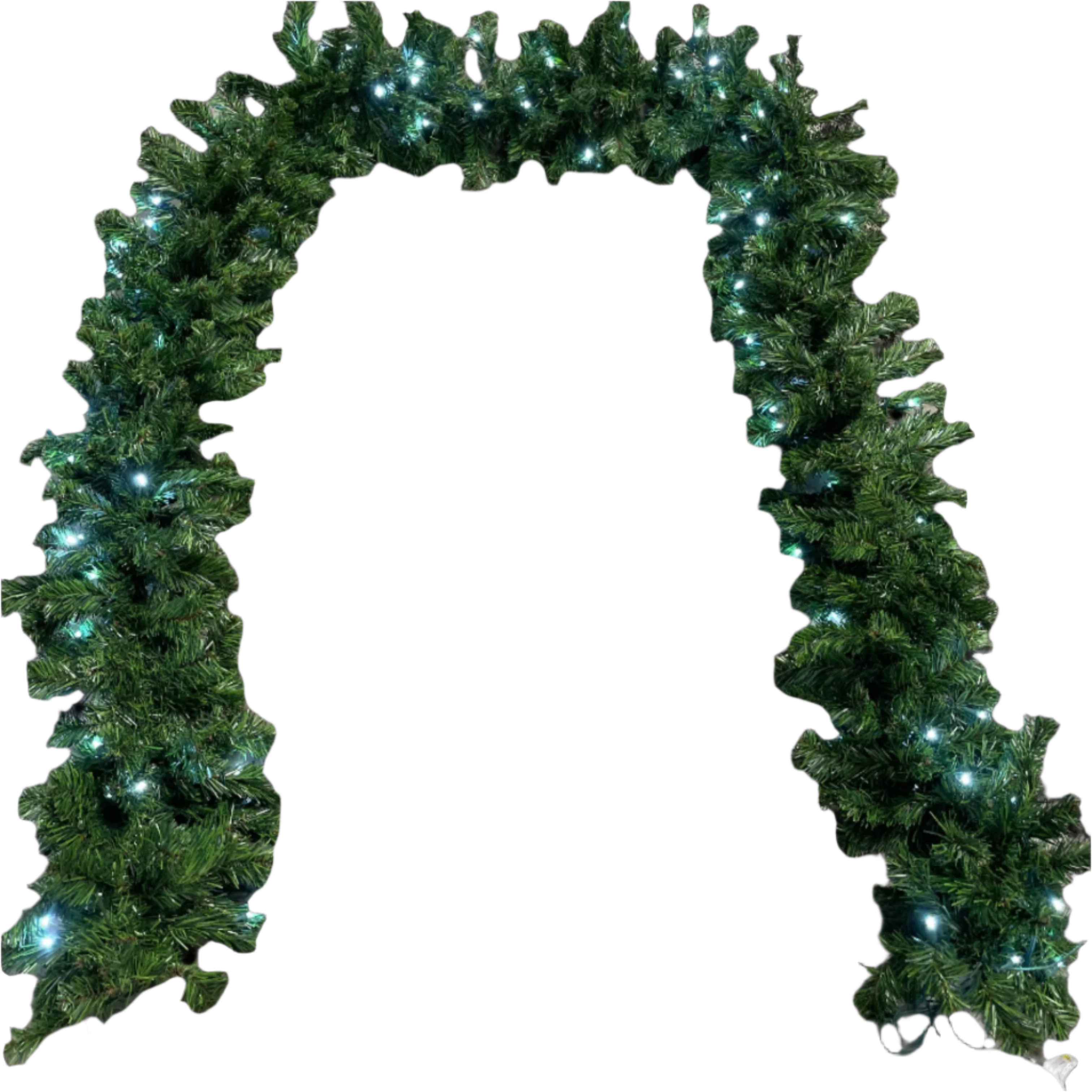 14” -14FT PVC Pine Garland with 150L - Cool White - FINAL SALE