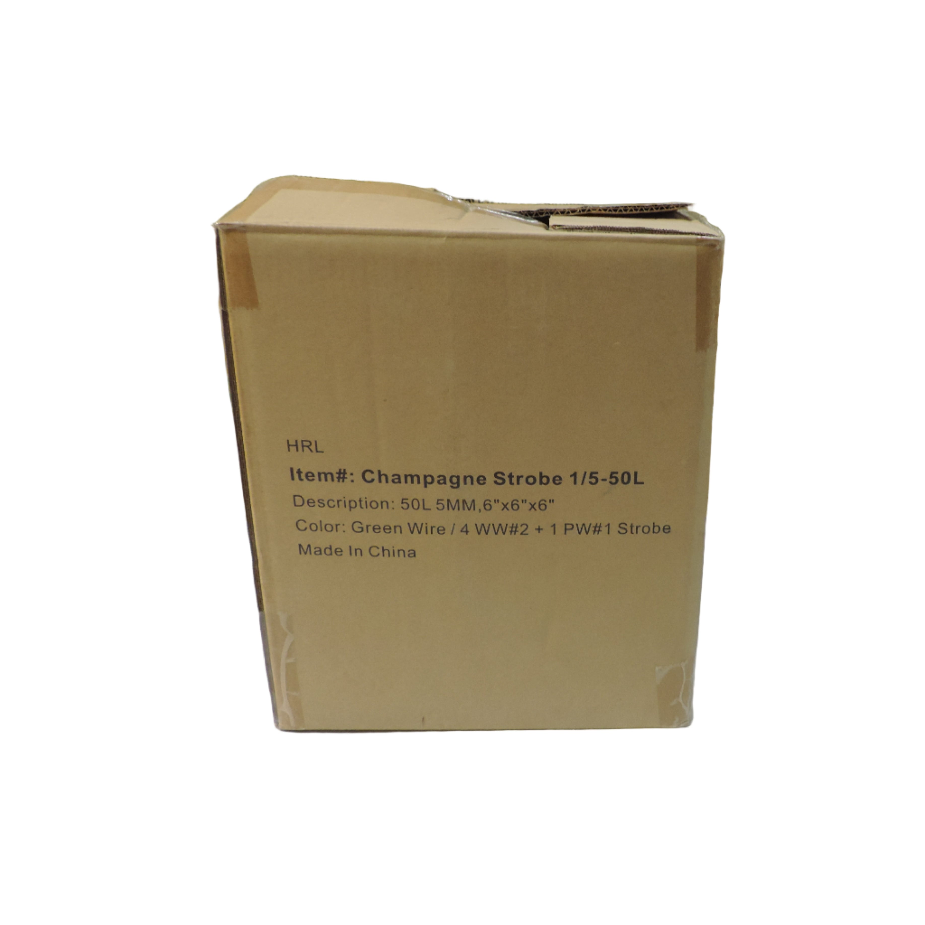 Mini Lights - 5mm 6 inch spacing / 50L Champagne strobe (Partial Case) FINAL SALE