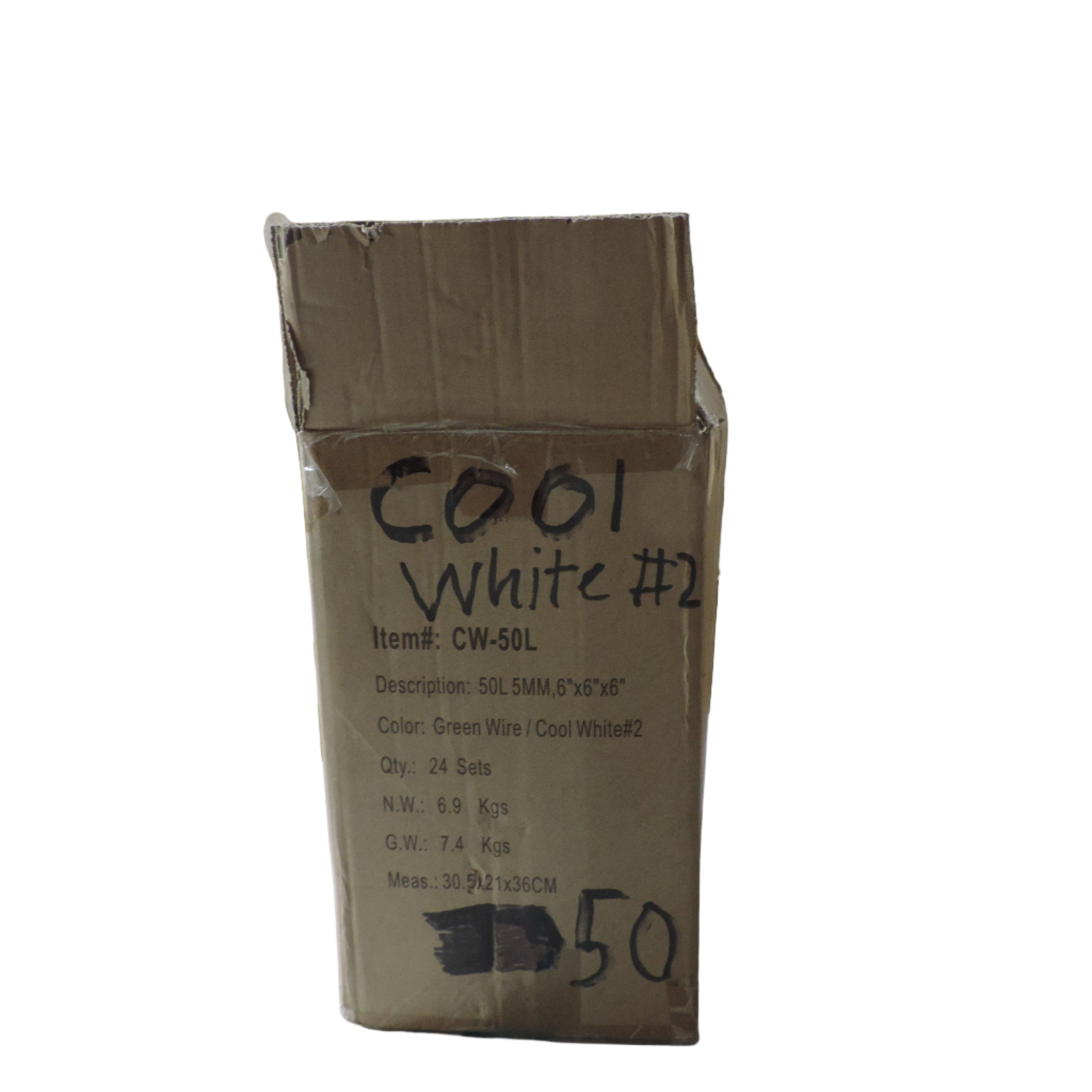 5 Star, Cool White #2, 50L 6", 5MM RETURNED OPEN CASE