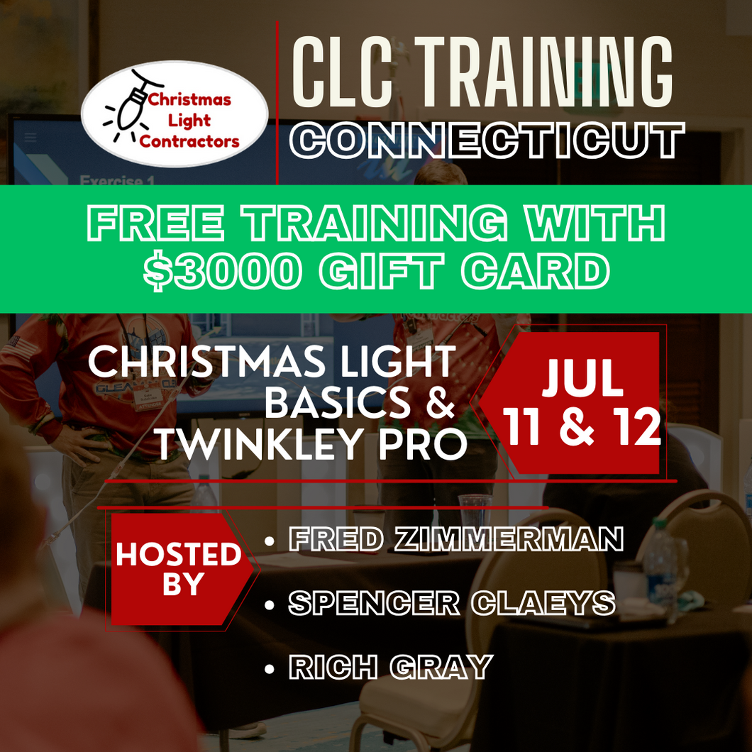 Connecticut- FREE IN PERSON TRAINING with $3000 Gift Card, July 11th-12th