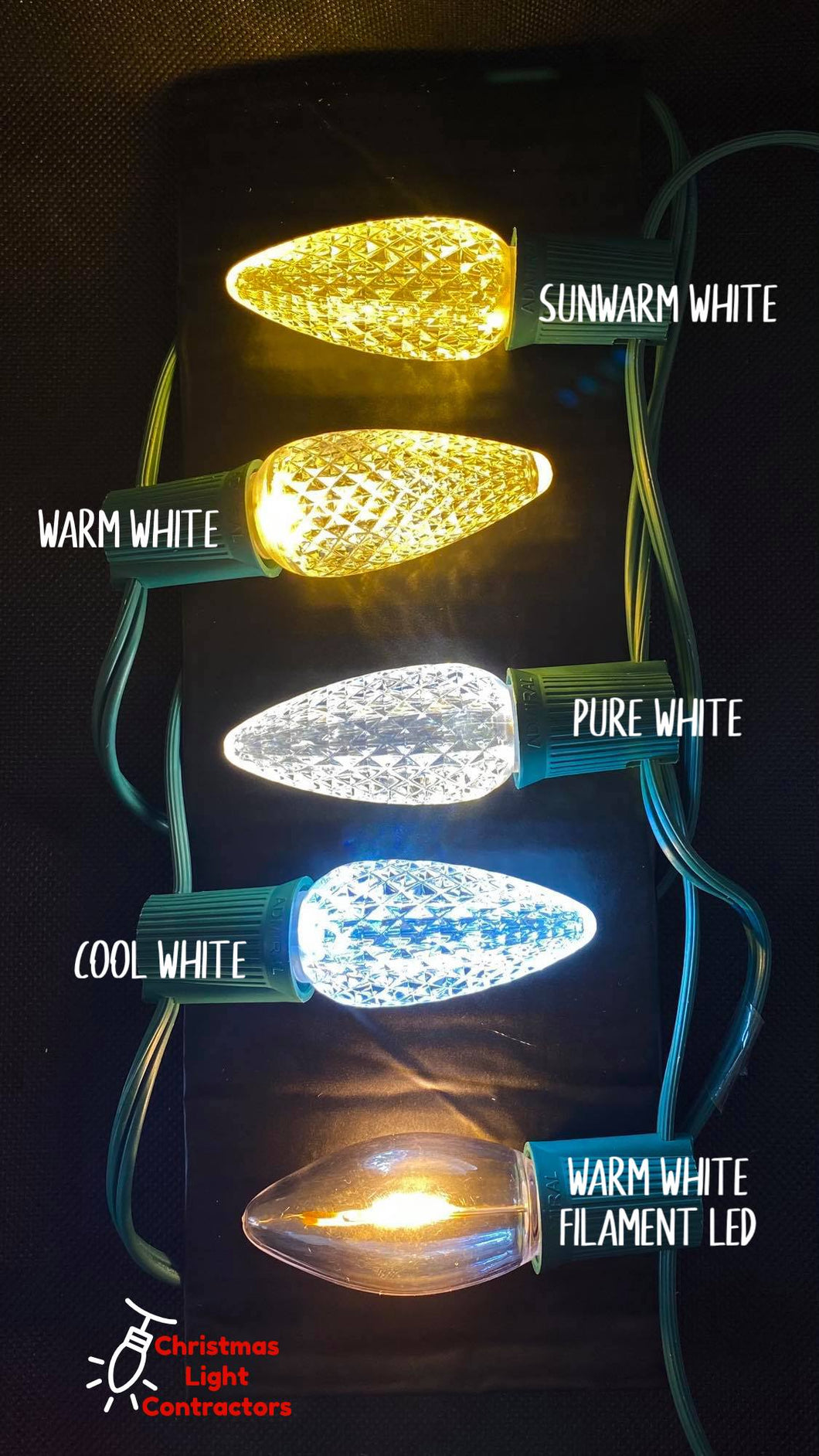 Sample Pack: Color white Bulbs V2/SMD C9 Bulbs